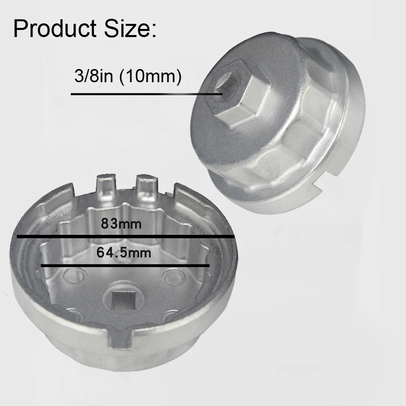 자동차 오일 필터 렌치 캡 소켓 리무버 도구, 도요타 캠리 RAV4 아발론 렉서스 ES300h GS350 RX350 RX450h 액세서리