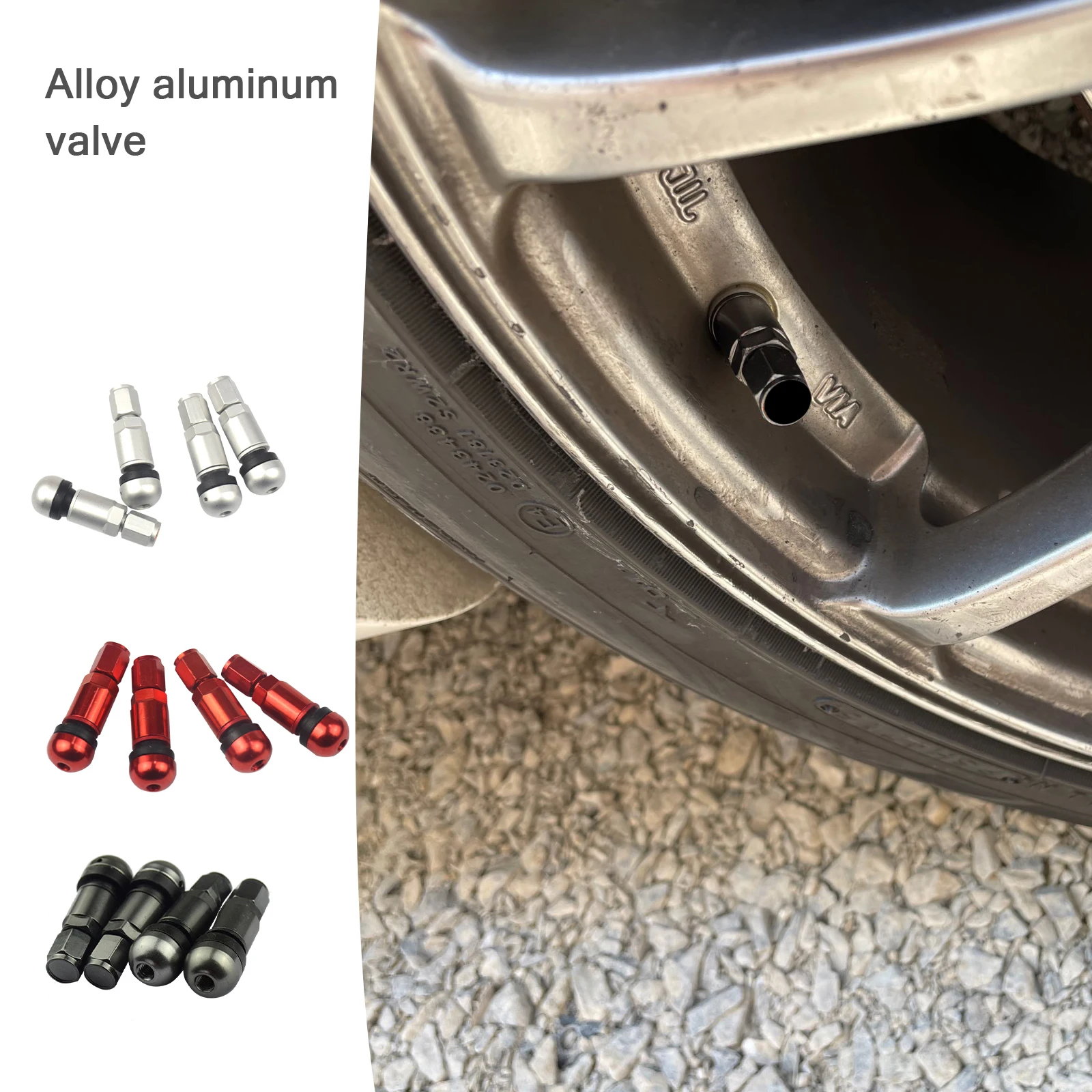 범용 금속 자동차 오토바이 튜브리스 휠 타이어 밸브 캡 4 개, 알루미늄 타이어 밸브 캡 스템 자동차 부품 액세서리 신상 2021