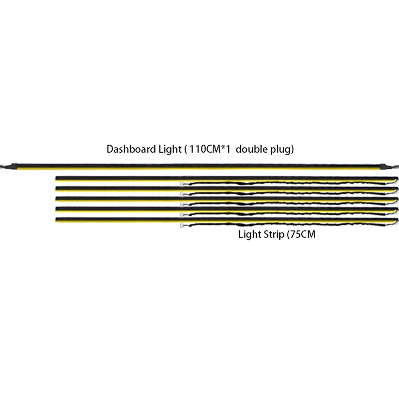 핸들 선 18 인 1 조명 스트립 35cm 75cm 110cm LED 조명 스트립 심포니 213 64 색 분위기 램프 스트립, 자동차 액세서리