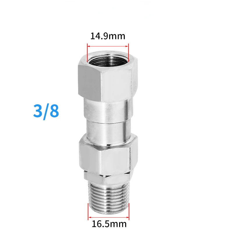 고압 세척 깍지 테일 3/8 또는 1/4 NPT 조인트 304, 스테인레스 스틸 360 도 회전 깍지 및 파이프 조인트