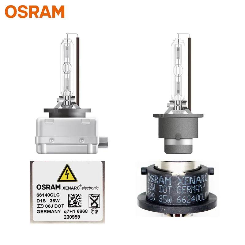 OSRAM 66240 66340 66440 CLC 제논 HID 클래식 오리지널 자동차 헤드라이트, 4200K 표준 백색광, D1S D2S D3S D4S 66140, 2 개