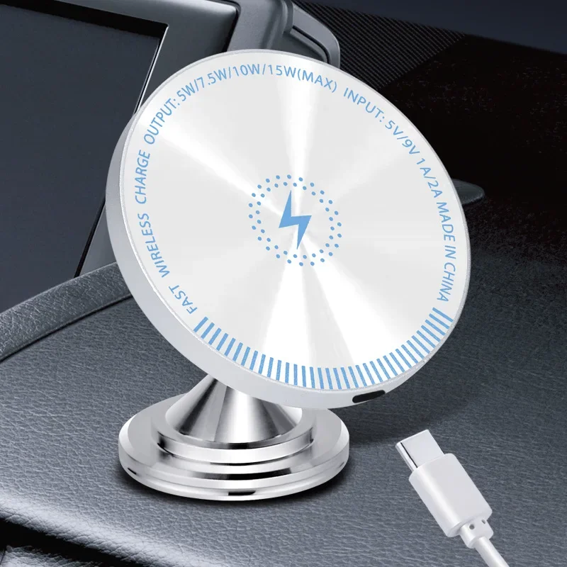 마그네틱 차량용 휴대폰 거치대 맥세이프 충전기, 대시보드 에어 벤트 차량용 휴대폰 스탠드, 아이폰 샤오미 삼성용