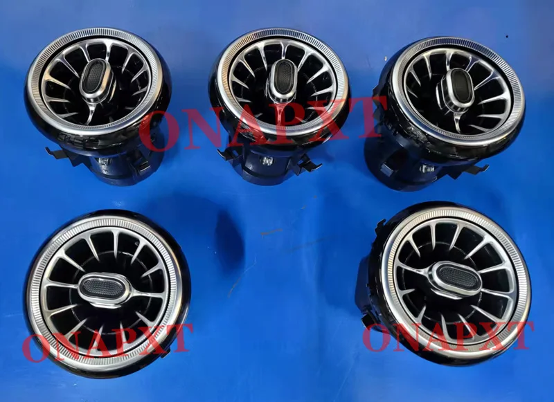 벤츠 A/C/E/S/V/CLA/GLA/GLC W176 W205 W213 W222 W447 W117 W156 X253 블루투스 APP 노즐 앰비언트 라이트 에어 벤트 터빈 용 LED