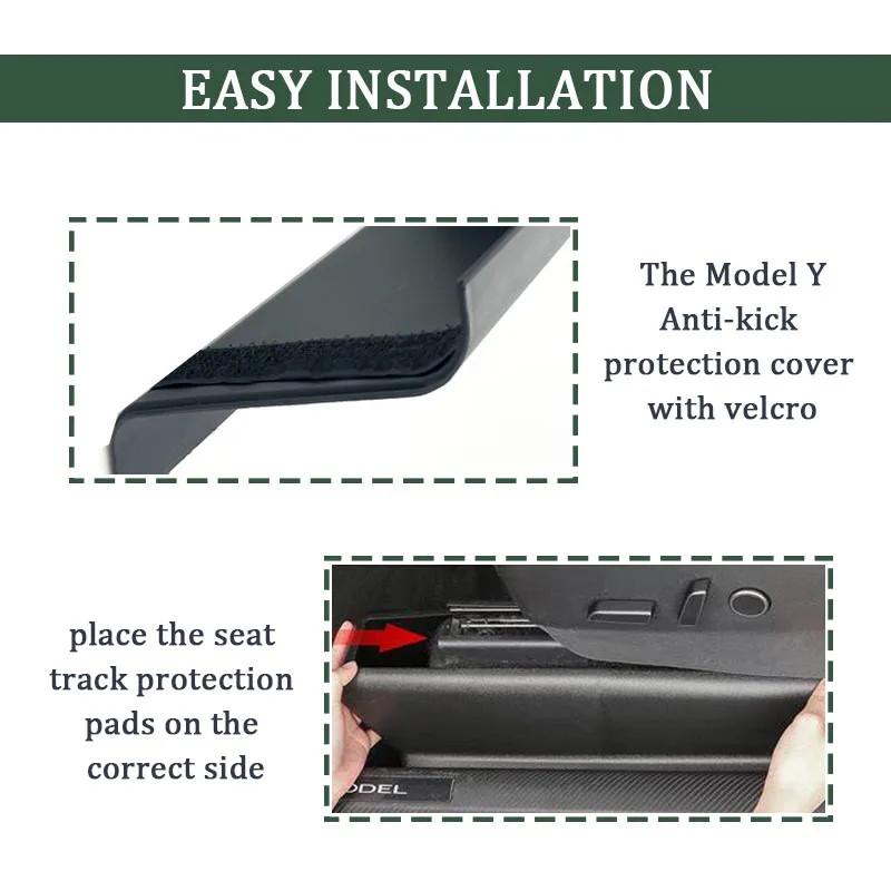 테슬라 Y용 시트 하단 휠 안티 킥 보호, 맞춤형 설계, 테슬라 모델 Y 2020-2023 액세서리, 인테리어 수정