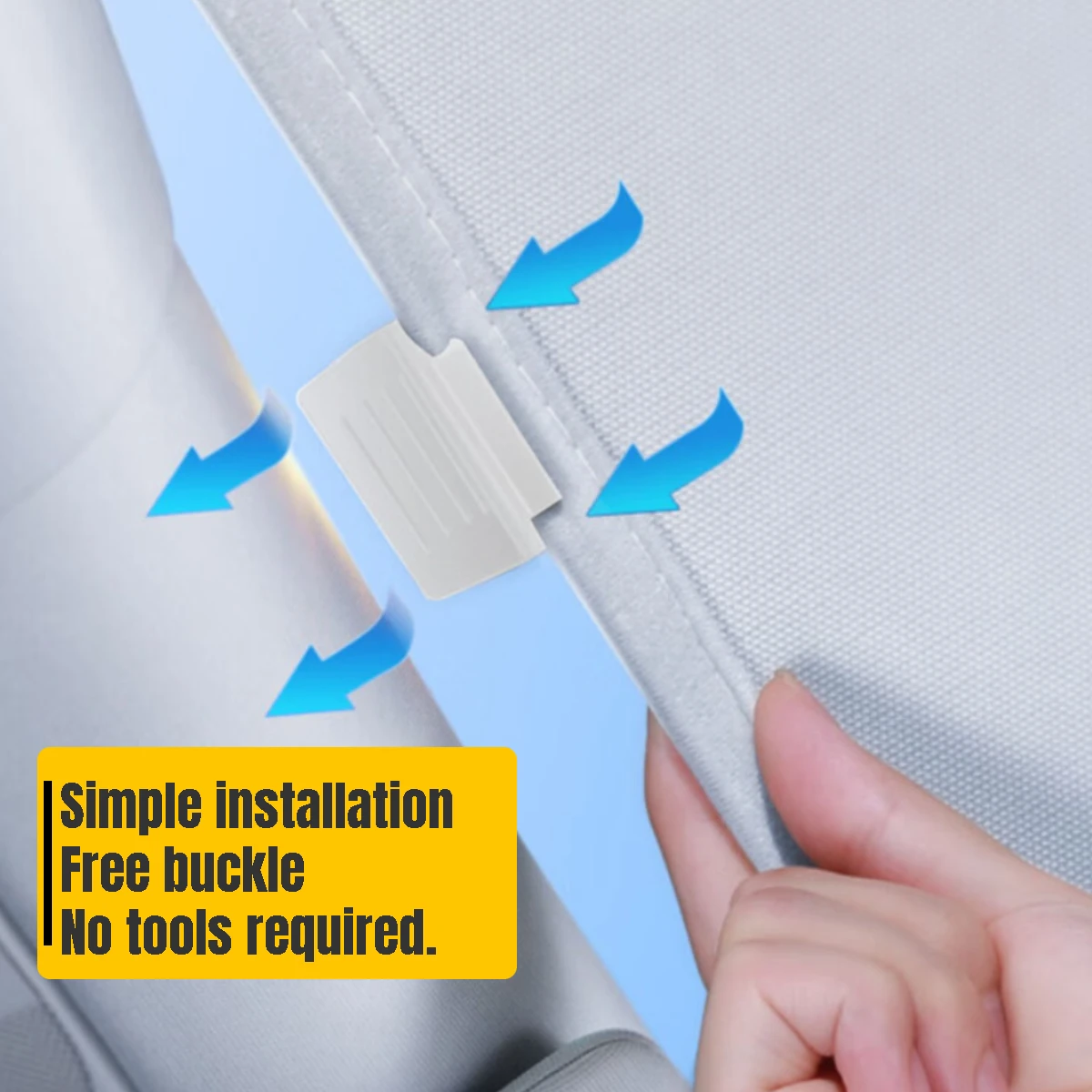 테슬라 모델 3 용 차양, 하이랜드 2023 2024 아이스 천 버클, 전면 후면 채광창 단열 액세서리