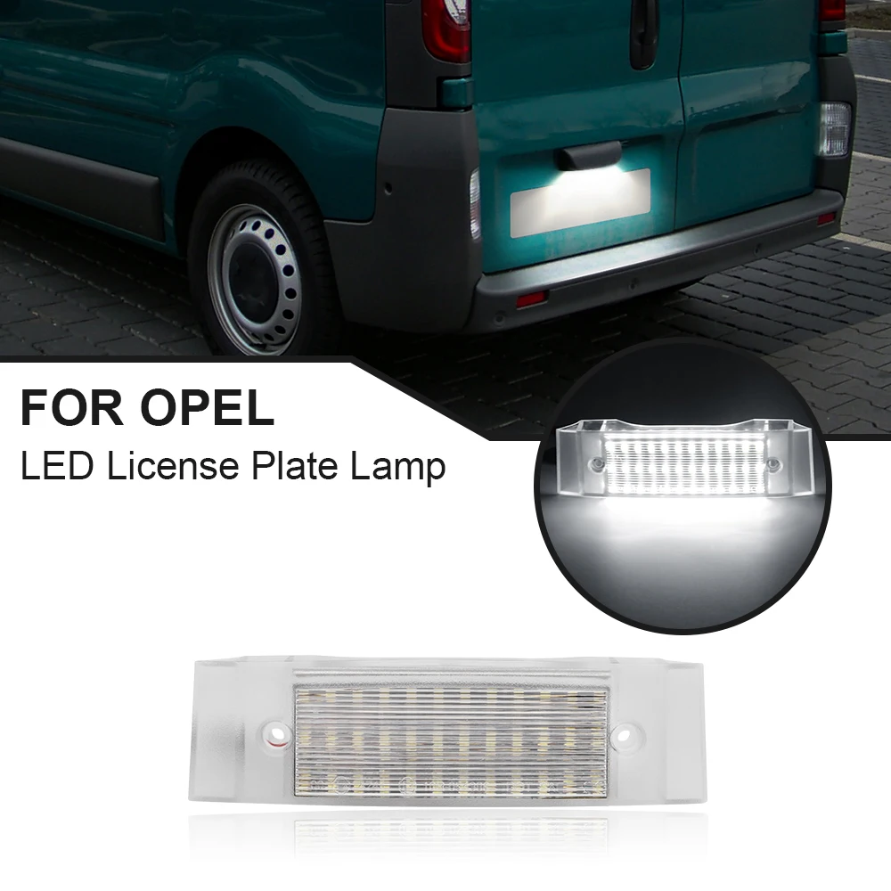 LED 라이센스 번호판 조명, Opel Vauxhall Vivaro A B Renault Trafic II Nissan Primastar NV300 Fiat Talento용, 1 개 title=LED 라이센스 번호판 조명, Opel Vauxhall Vivaro A B Renault Trafic II Nissan Primastar NV300 Fiat Talento용, 1 개 