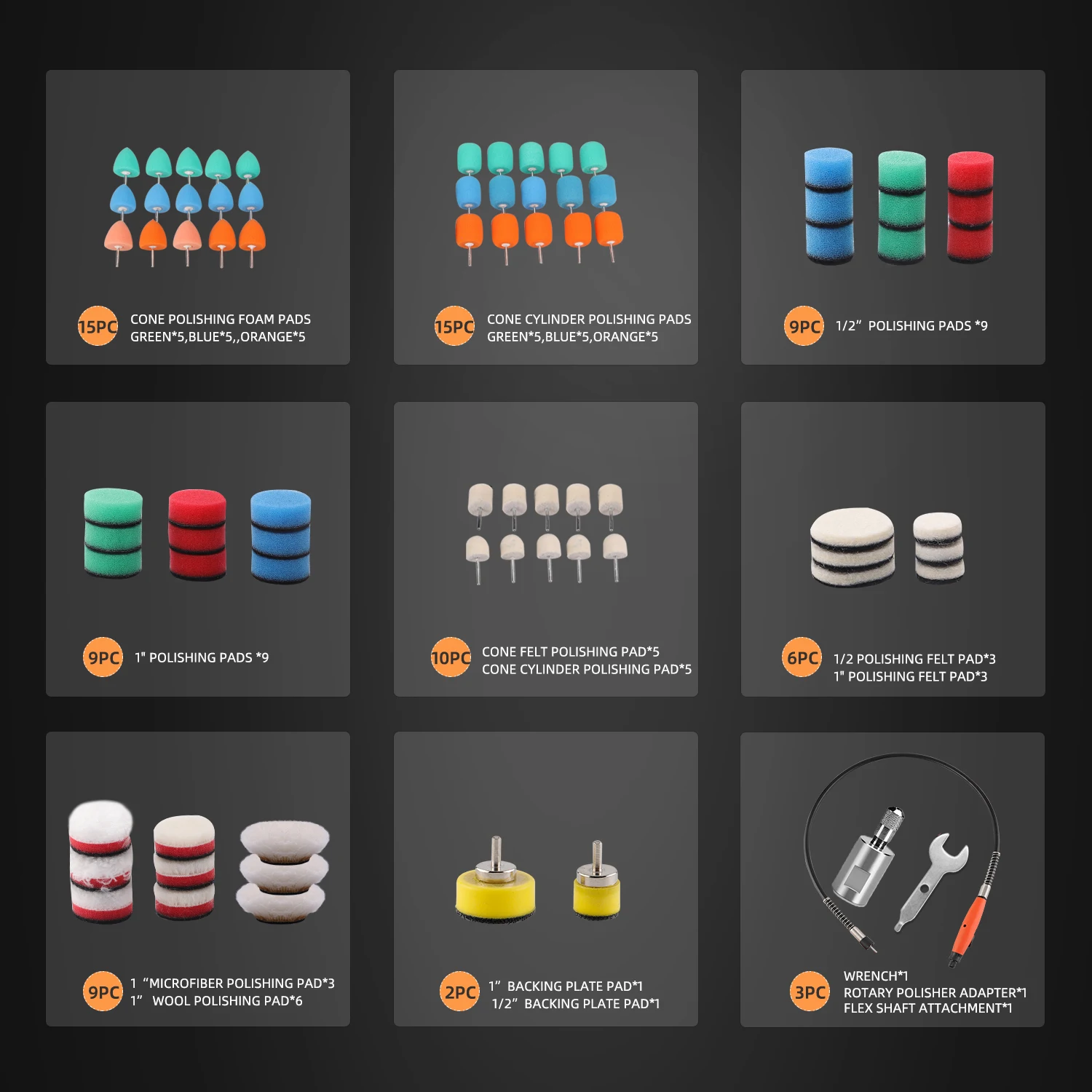 SPTA 미니 폴리싱 머신 자동차 뷰티 디테일링 익스텐션 툴 디테일 폴리 셔 및 드릴 용 폴란드어 패드 키트