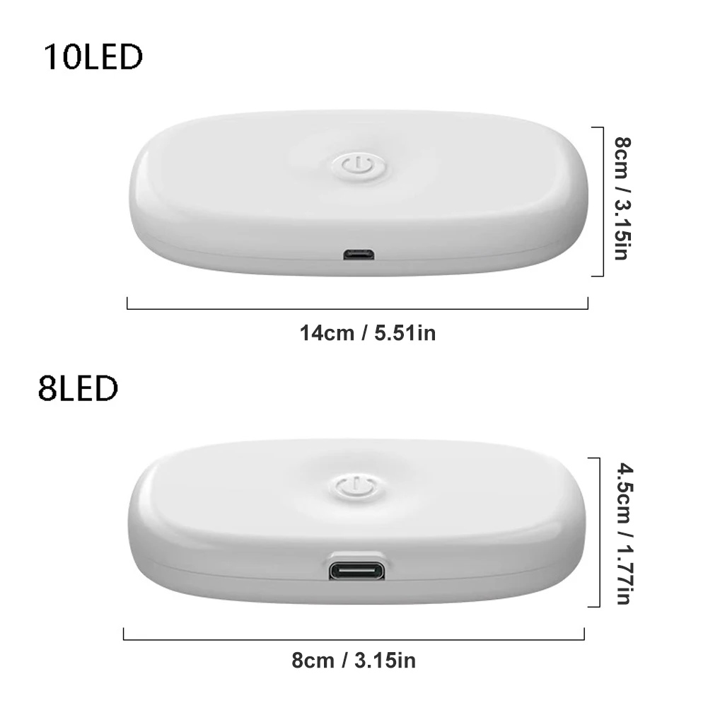 충전식 자동차 독서등 USB LED 인테리어 조명, 마그네틱 마운트 무선 돔 라이트, 자동차 RV용 색상 변경 액세서리