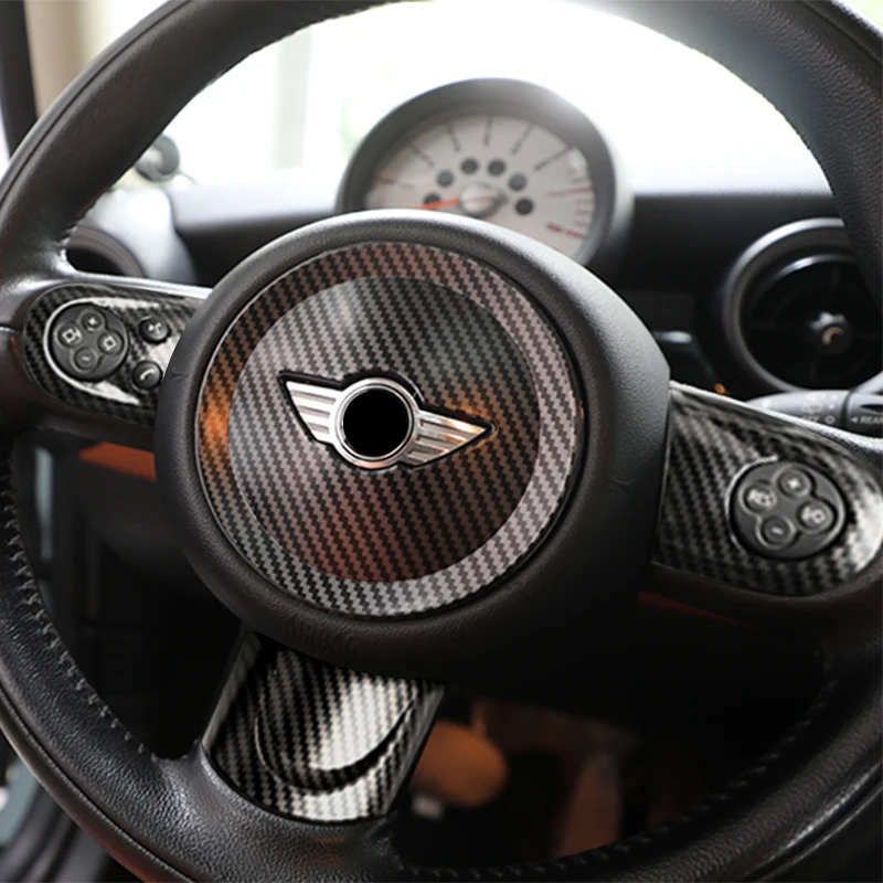 미니 컨트리맨 핸들 패널 단추 커버 스타일링 스티커, 자동차 액세서리, 미니 쿠퍼 R55 R56 R57 R58 R59 R60