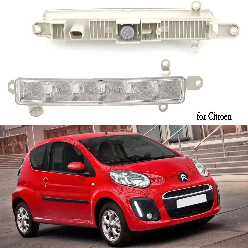 푸조 308 107 108 파트너 랜치 헤드라이트, LED DRL, 시트로엥 C3 C1 Berlingo B9 MK2 C-Elysee 주행등 액세서리