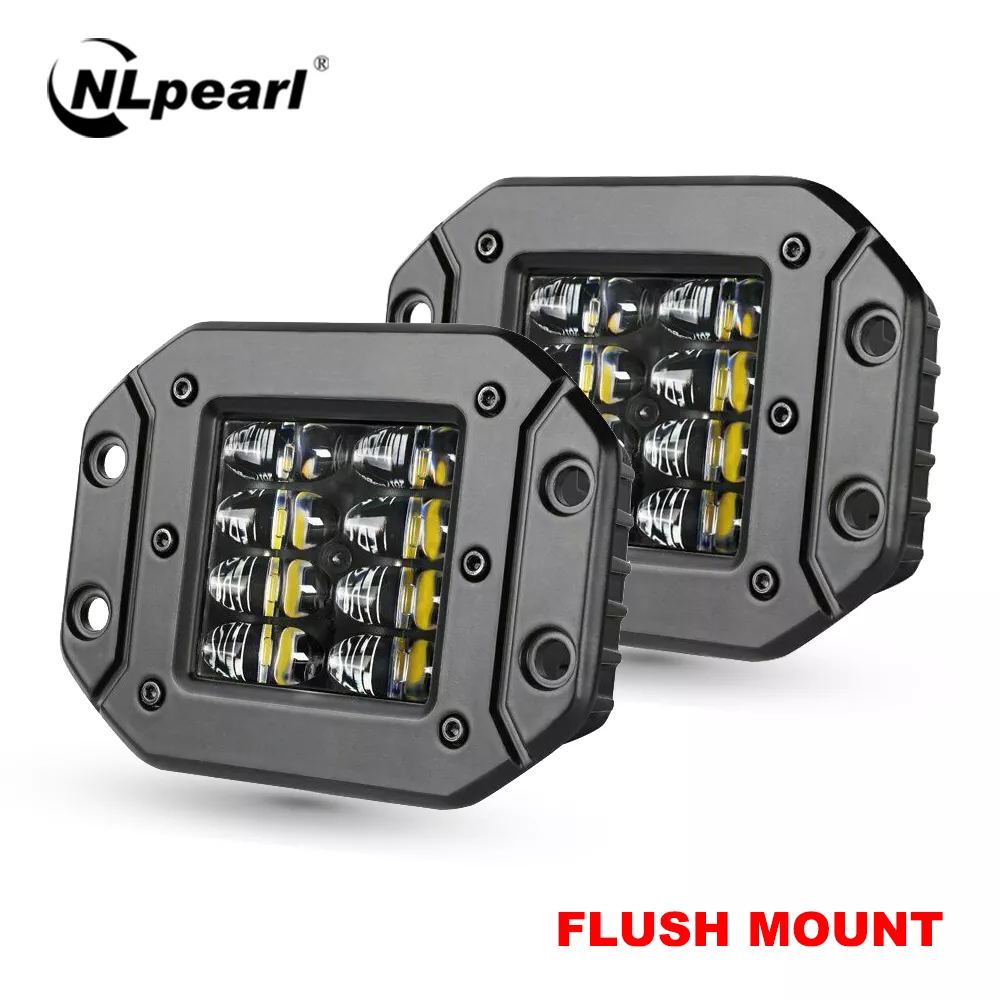 NLpearl 자동차 트럭 오프로드 보트용 플러시 마운트 LED 작업등 바, 4WD ATV 스팟 빔 LED 포드, 운전 안개등, 2x5 인치, 40W, 12V, 24V title=NLpearl 자동차 트럭 오프로드 보트용 플러시 마운트 LED 작업등 바, 4WD ATV 스팟 빔 LED 포드, 운전 안개등, 2x5 인치, 40W, 12V, 24V 