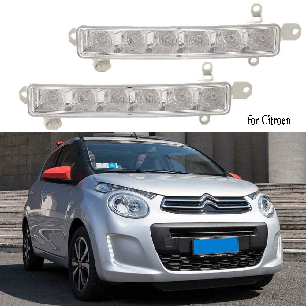 푸조 308 107 108 파트너 랜치 헤드라이트, LED DRL, 시트로엥 C3 C1 Berlingo B9 MK2 C-Elysee 주행등 액세서리