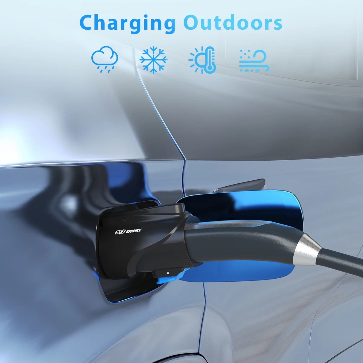 EVDANCE Tesla to J1772 어댑터, 휴대용 EV 충전 어댑터, 모든 SEA J1772 타입 1 전기자동차와 호환 가능, 20kW