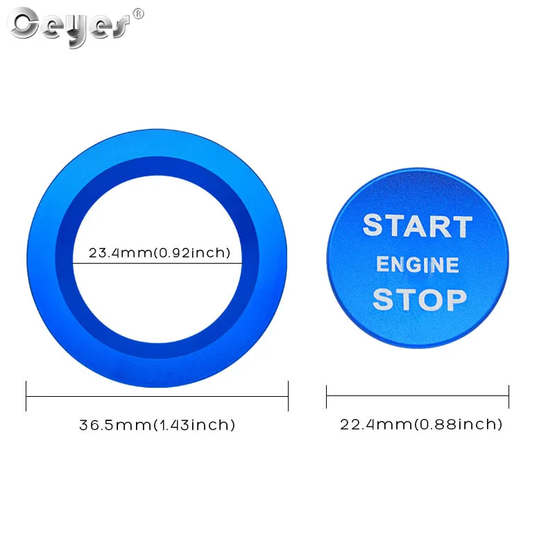 Ceyes-자동차 푸시 버튼 커버 트림 스티커 케이스, 랜드로버용, 랜드로버 디스커버리 스포츠 5 레인지로버용, 차량 액세서리