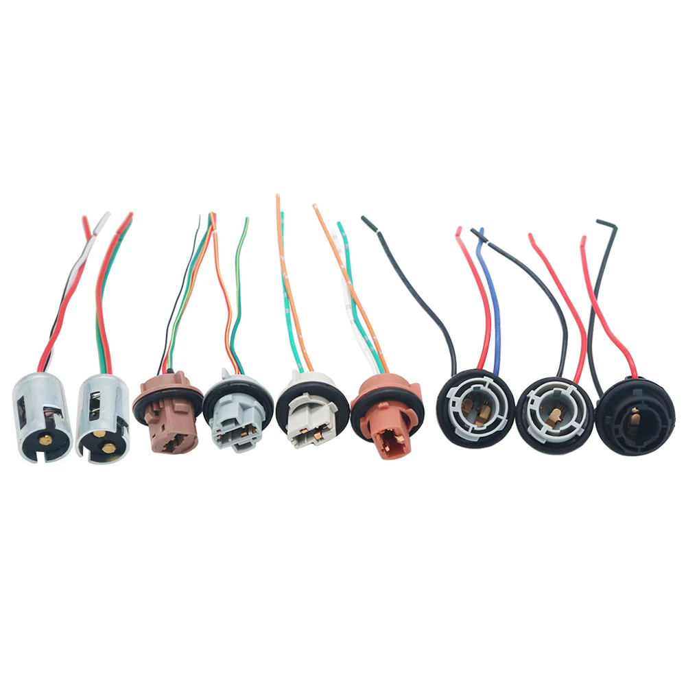 자동차 LED 조명 거치대 소켓 플러그 어댑터 와이어링 하네스 커넥터, S25 7528 1156 1157 BA15S BAY15D BAU15S 7440 7443 T20, 1X