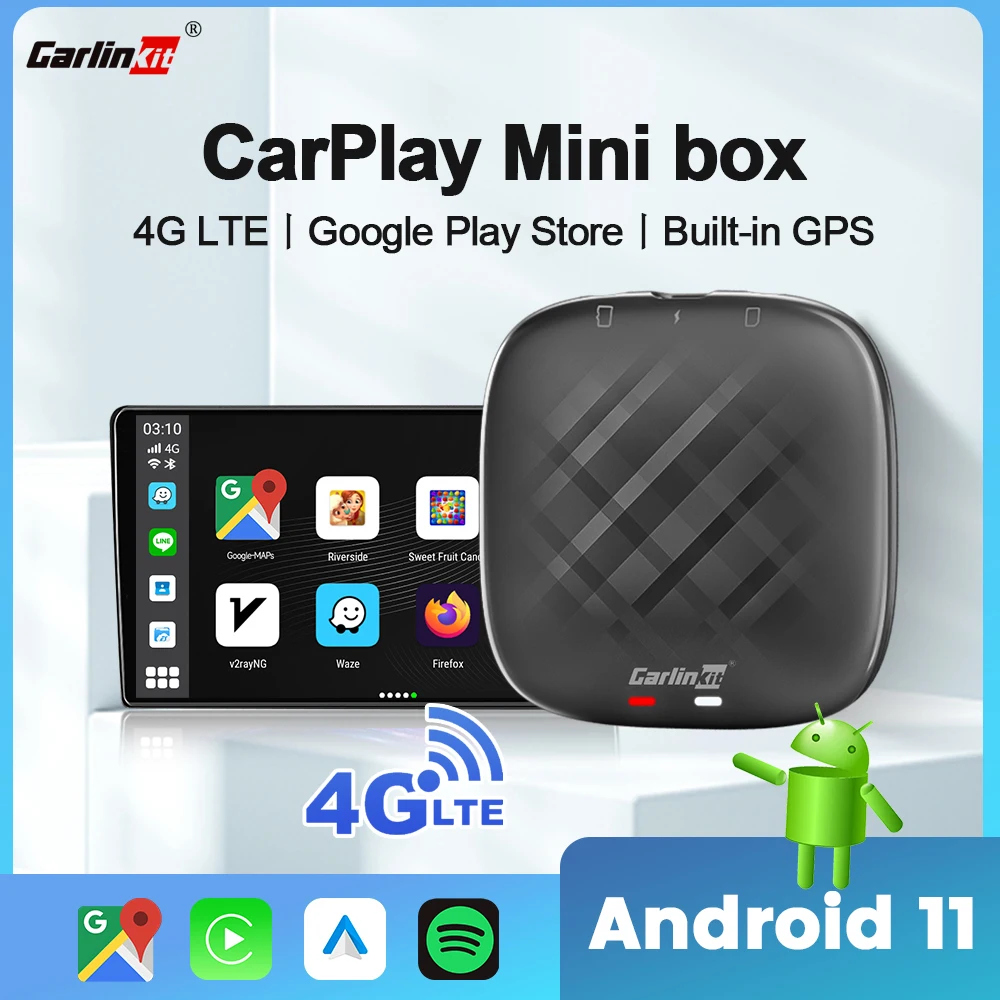 Carlinkit 무선 카플레이 미니 Ai TV 박스, 안드로이드 11, 아우디, BMW, 마쓰다, 도요타, 4G, LTE, 128G title=Carlinkit 무선 카플레이 미니 Ai TV 박스, 안드로이드 11, 아우디, BMW, 마쓰다, 도요타, 4G, LTE, 128G 