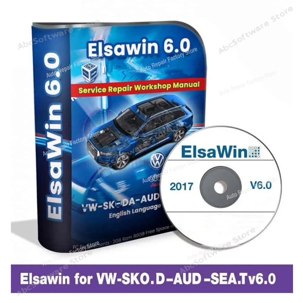 2023 Elsawin 6.0 + ET KA 8.5 그룹 차량 전자 부품 카탈로그 지지대, V/W + AU // DI + SE // AT + SKO // DA 자동차 수리 소프트웨어