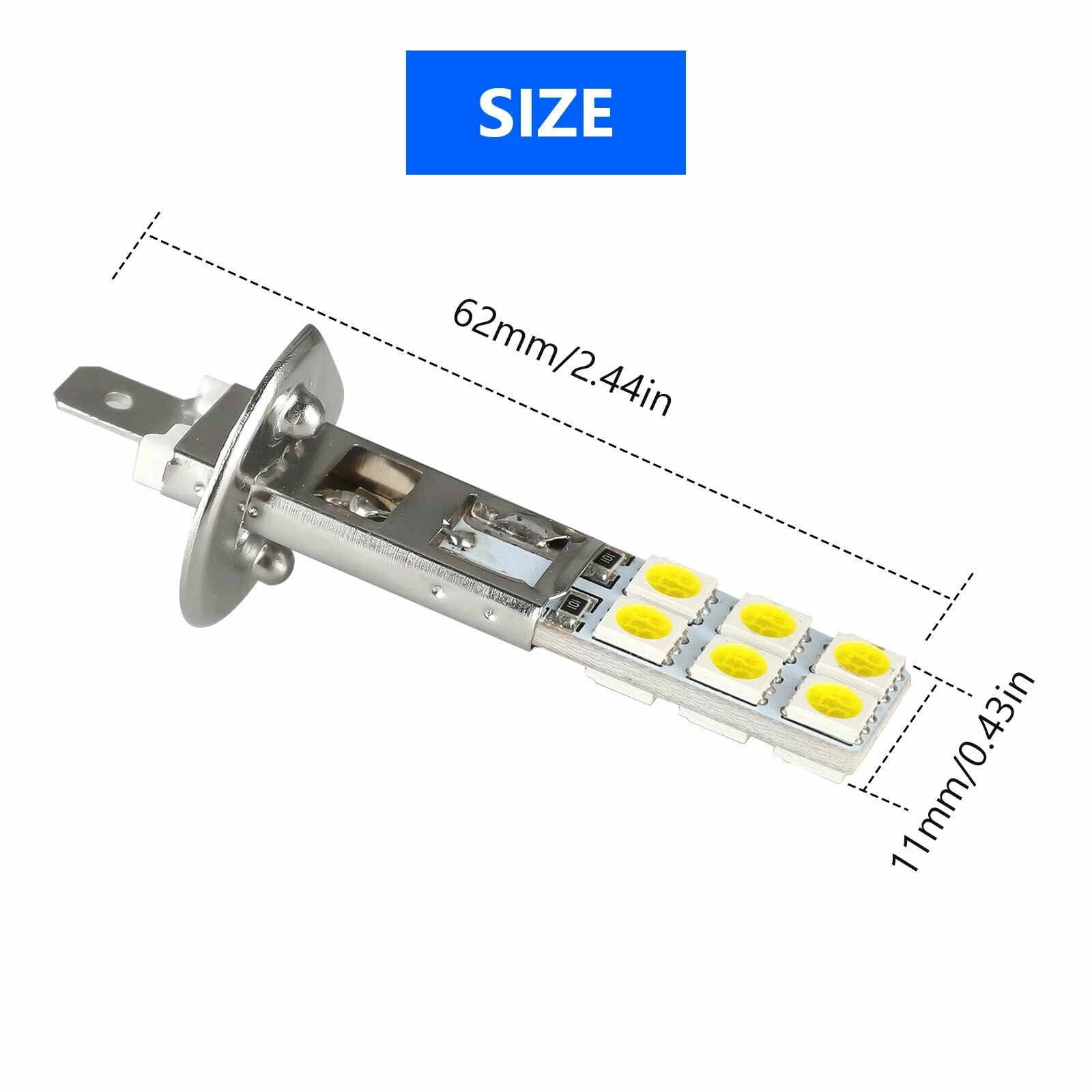 자동차 LED 헤드라이트 전구 키트, 매우 밝은 오토바이 안개등 주행등 안개등, DRL 6000K 12V 24V 액세서리, H1, 50W, 4 개