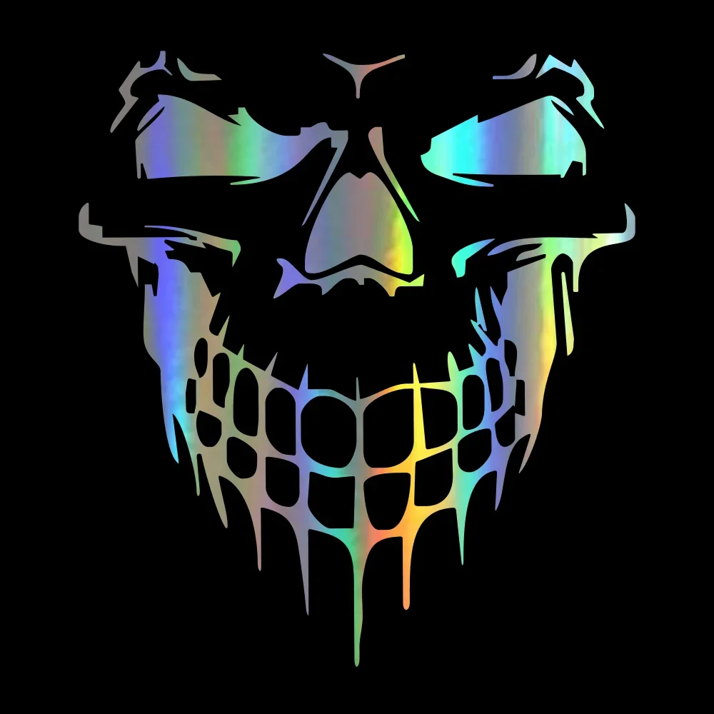 패션 스컬 시리즈 자동차 스티커, 비닐 반사 재미있는 스티커, 자동차 3D 오토바이 모토 스티커 및 데칼, 자동차 스타일링