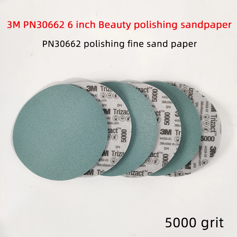 3M TRIZACT 폼 디스크 PN30662 피라미드 백 벨벳 샌드 디스크 P5000 152mm 스폰지 샌드페이퍼 후크, 부착 Dispositif 6 인치