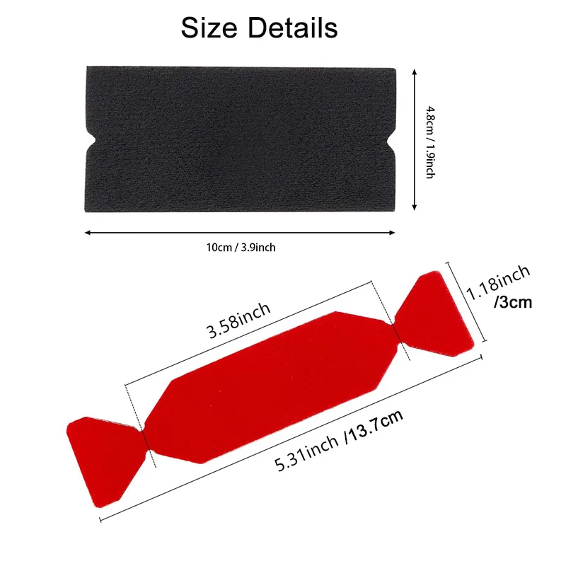 스퀴지 펠트 천, 스크래치 없음, 극세사 펠트, 비닐 주걱, 자동차 비닐 랩, 스크레이퍼 보호 도구, 4 인치 스크레이퍼용, 18 개