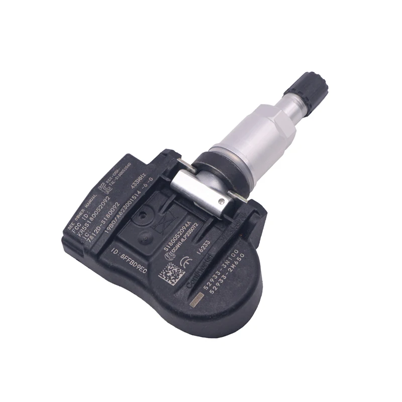 타이어 압력 센서 TPMS 52933-3N100, 현대 엑센트 에쿠스 I30 ix20, 기아 리오 씨드 52933-2J100 52933-B1100, 433MHz, 4 개