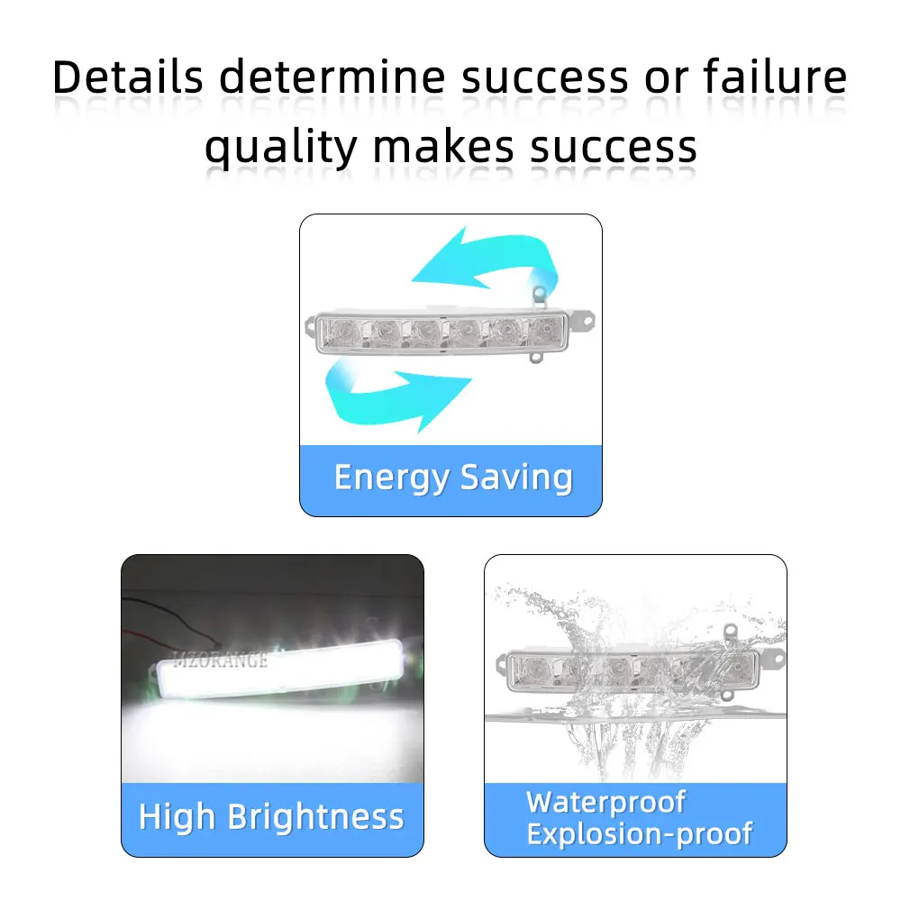 푸조 308 107 108 파트너 랜치 헤드라이트, LED DRL, 시트로엥 C3 C1 Berlingo B9 MK2 C-Elysee 주행등 액세서리