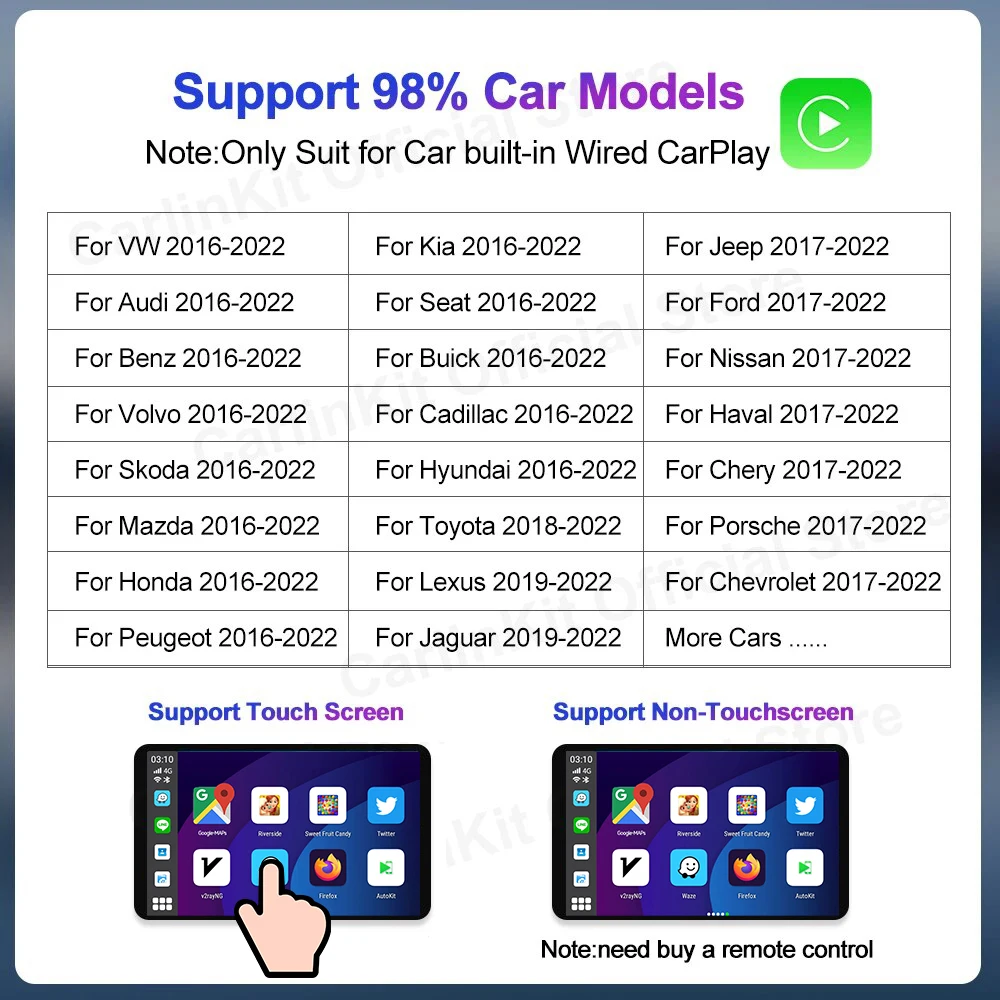 Carlinkit 무선 카플레이 미니 Ai TV 박스, 안드로이드 11, 아우디, BMW, 마쓰다, 도요타, 4G, LTE, 128G