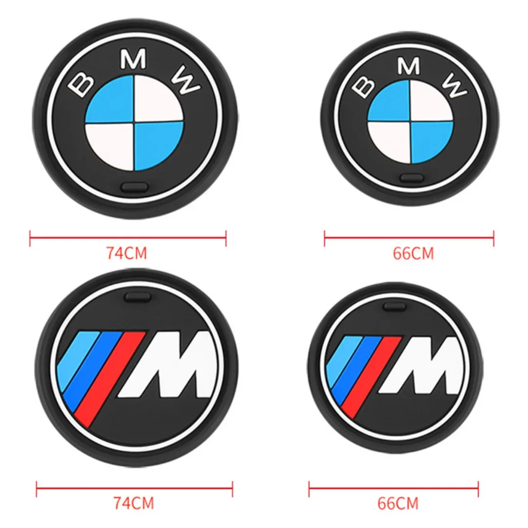 자동차 물컵 병 거치대 미끄럼 방지 패드 매트, 실리카 젤, 모든 Bmw M 파워 X1 X3 X5 X7 Z4 E63 F10 F30 1 2 3 4 5 6 7 시리즈용, 2X