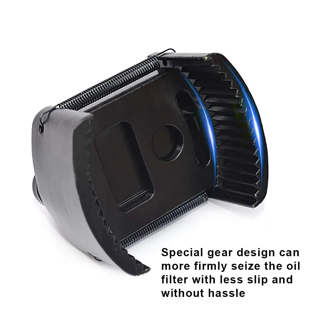 범용 오일 필터 렌치 조정 가능 2.36-4.13 인치 제거 도구 미끄럼 방지 톱니 모양의 조가있는 1/2 인치 드라이브 제거 풀러, 드라이브 제거 풀러