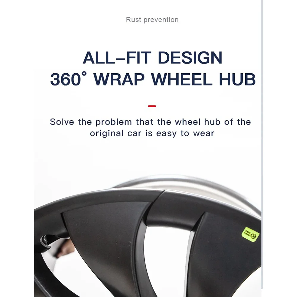 테슬라 모델 Y 2021-2023 인덕션 허브 캡 림 패치, 21 인치 Uberturbine 휠 커버 프로텍터, ABS 림 보호대, 20 인치