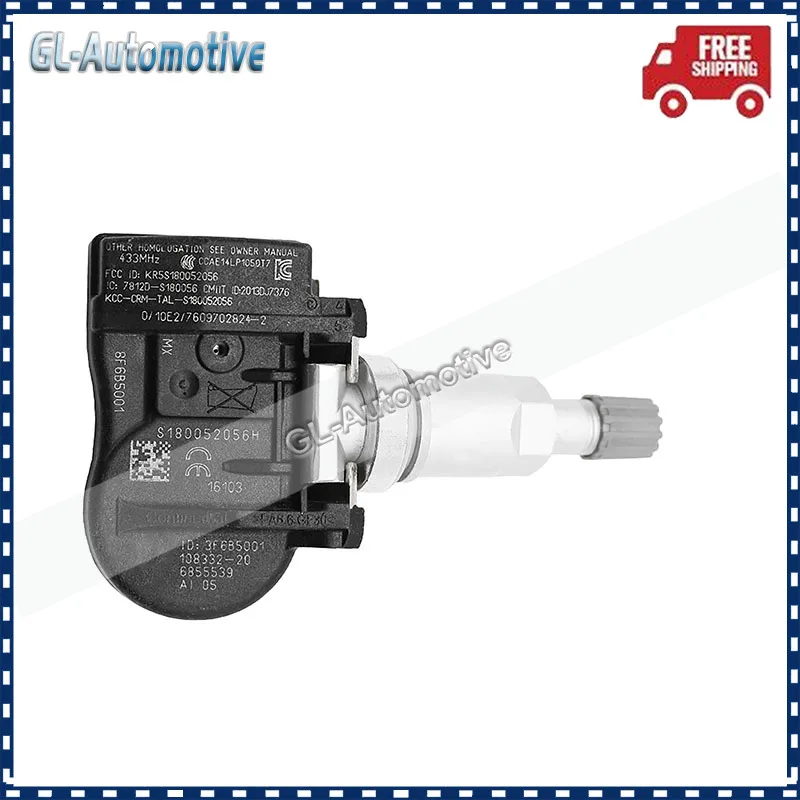 TPMS 36106855539 타이어 압력 센서 세트, Alpina B3 B4 BMW F20 F22 F45 F46 F30 Mini F56 R56 6855539 433MHZ 용 (4)