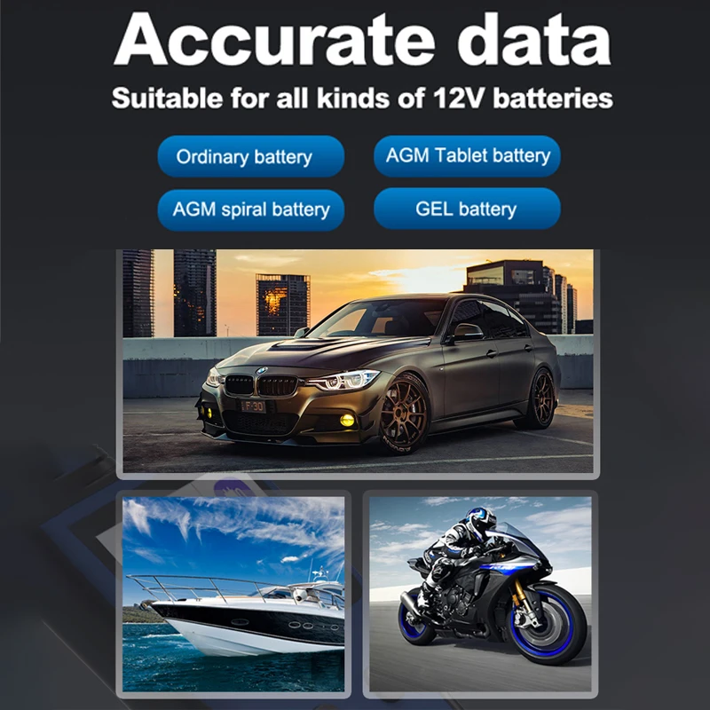 자동차 배터리 감지기, 배터리 품질 측정 용량, 전원 전압 수명, 디지털 디스플레이, 일반 배터리 감지기, V311B, 12V