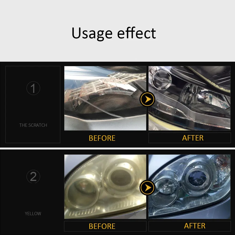 자동차 헤드라이트 연마 페이스트 스크래치 제거기, 리퍼비시 복합 자동차 라이트 폴리셔, 청소 페이스트, 헤드램프 복원 키트