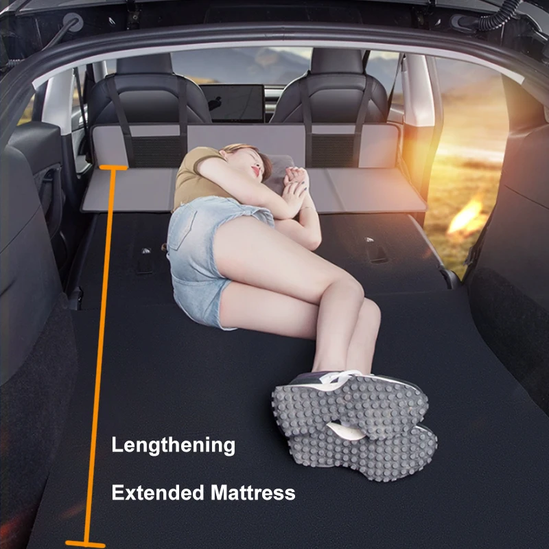 범용 자동차 침대 캠핑 매트리스, 자동차 뒷좌석 여행 침대 액세서리, 헤드 블록 채우기 갭 매트리스, 혼다 테슬라 모델 Y/3 용