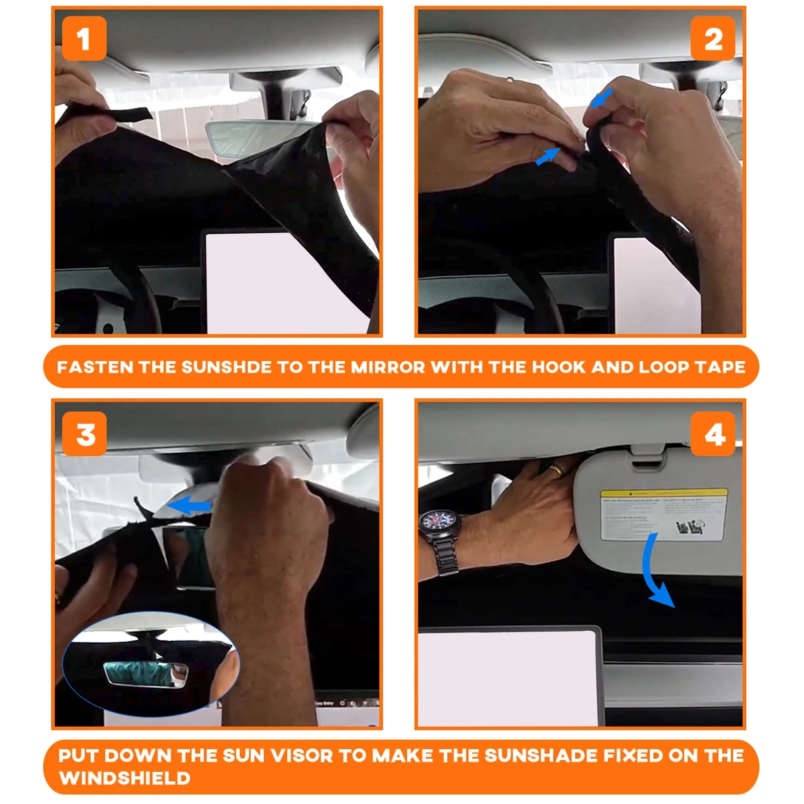 도요타 RAV4 2019-2024 용 자동차 인테리어 차양 커버, 앞 유리 선바이저 쉐이드, 보호대 파라솔, 자동차 앞 유리창 자외선 차단
