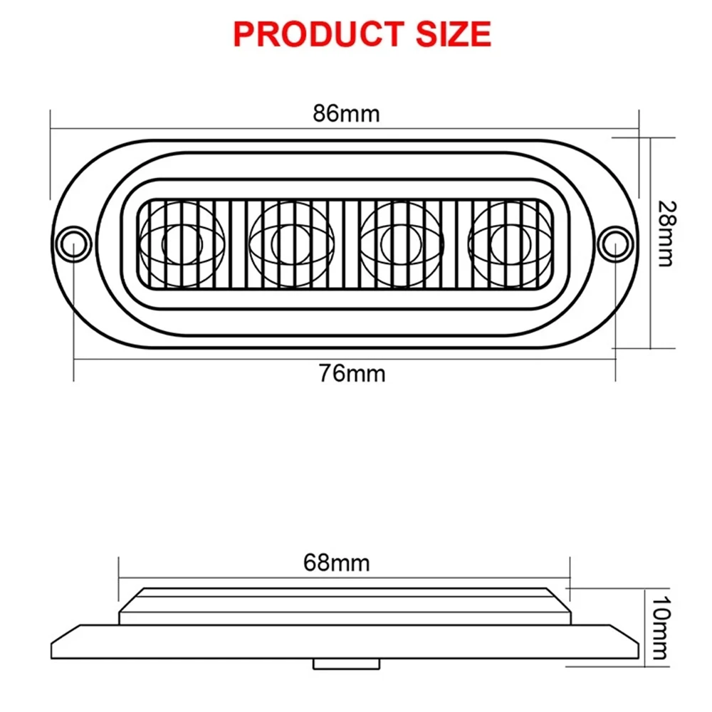 4PCS 12V-24V LED 사이드 마커 라이트 경고 테일 라이트 자동차 자동차 외부 조명 트레일러 트럭 트럭 옐로우 오렌지 화이트 레드