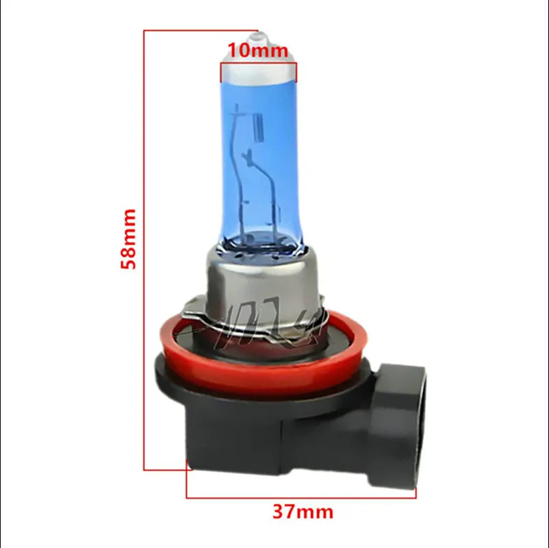 슈퍼 화이트 할로겐 전구 안개등 고출력 자동차 헤드라이트 램프, 자동차 광원 주차, H11, 55W, 12V, H8, 35W