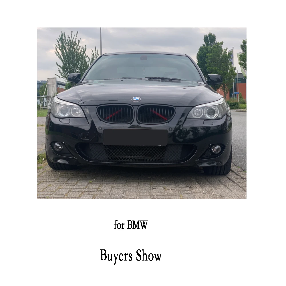 BMW E60 E61 M 스포츠 2003-2009 525i 528i 530i 2004-2010 용 안개등 커버, 바젤 그릴 안개등 램프 프레임 커버, 홀 그릴