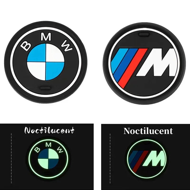 자동차 물컵 병 거치대 미끄럼 방지 패드 매트, 실리카 젤, 모든 Bmw M 파워 X1 X3 X5 X7 Z4 E63 F10 F30 1 2 3 4 5 6 7 시리즈용, 2X