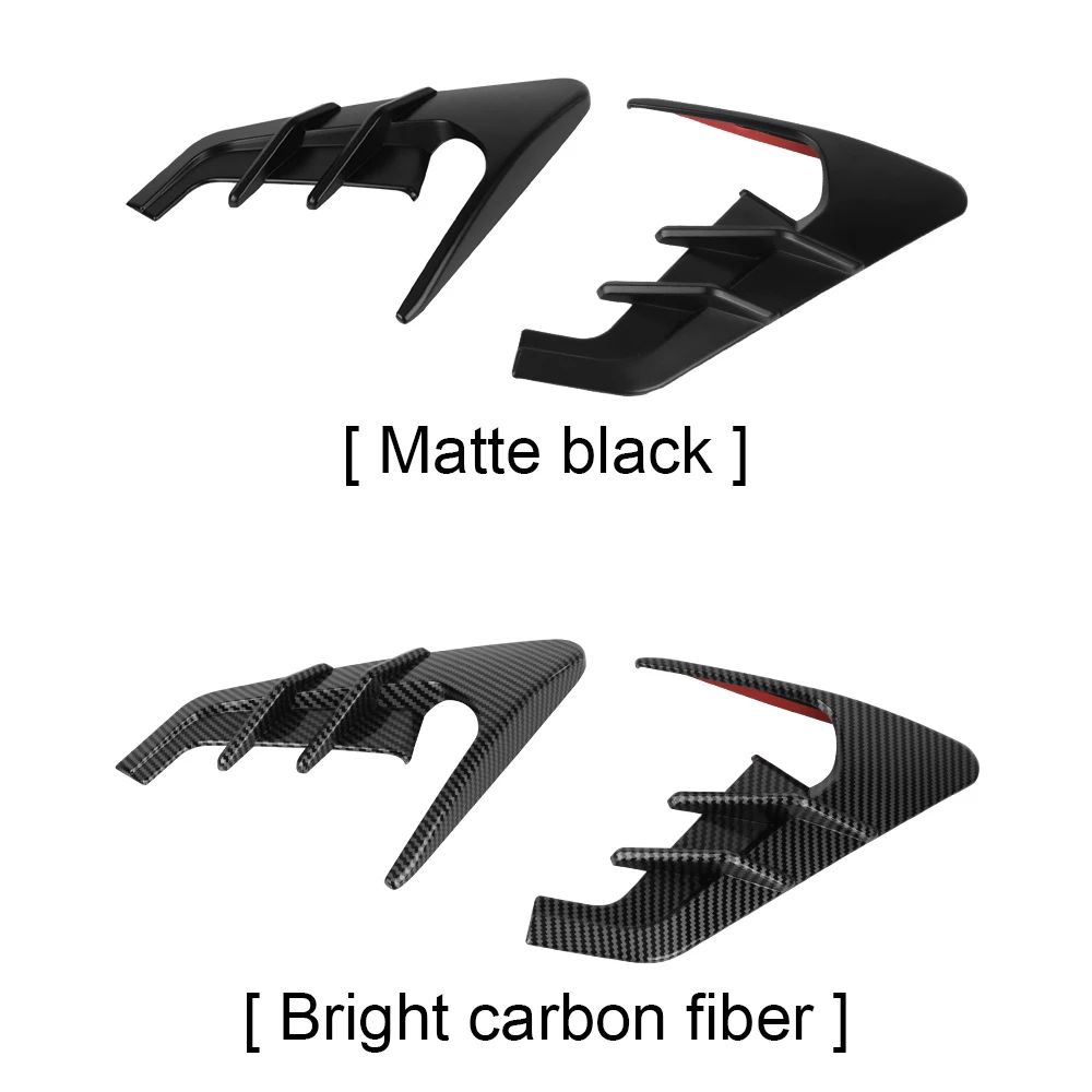 자동차 측면 카메라 측면 측면 커버, 스포일러 장식 보호대 가드, 방진 탄소 섬유 DIY 키트 액세서리, 테슬라 모델 3 Y용