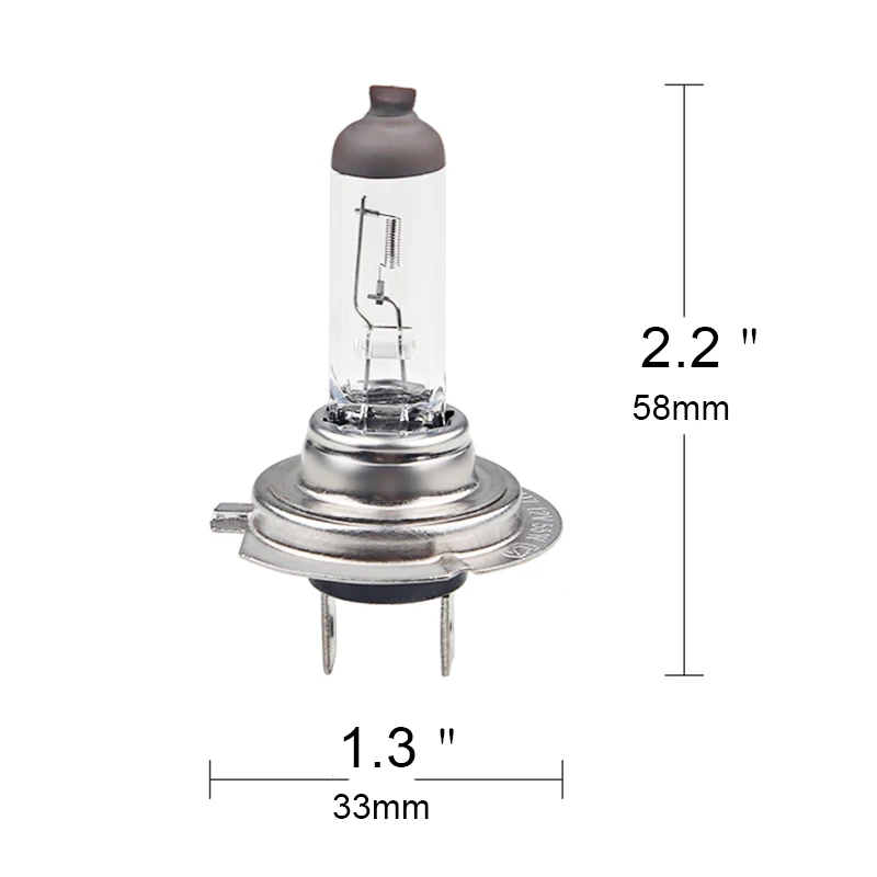 백색 자동차 헤드라이트 할로겐 램프, 자동차 광원 전구, 주차 안개등, H7 LED 전구, H7, 12V, 55W, 6000K, 2 개