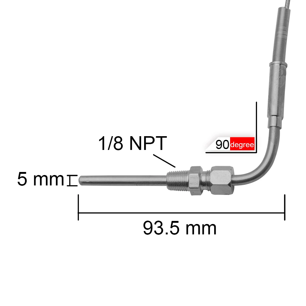 배기 가스 온도 센서, EGT 열전대 프로브, 스레드 배기 온도 센서, 0-1000 C, 1.2m