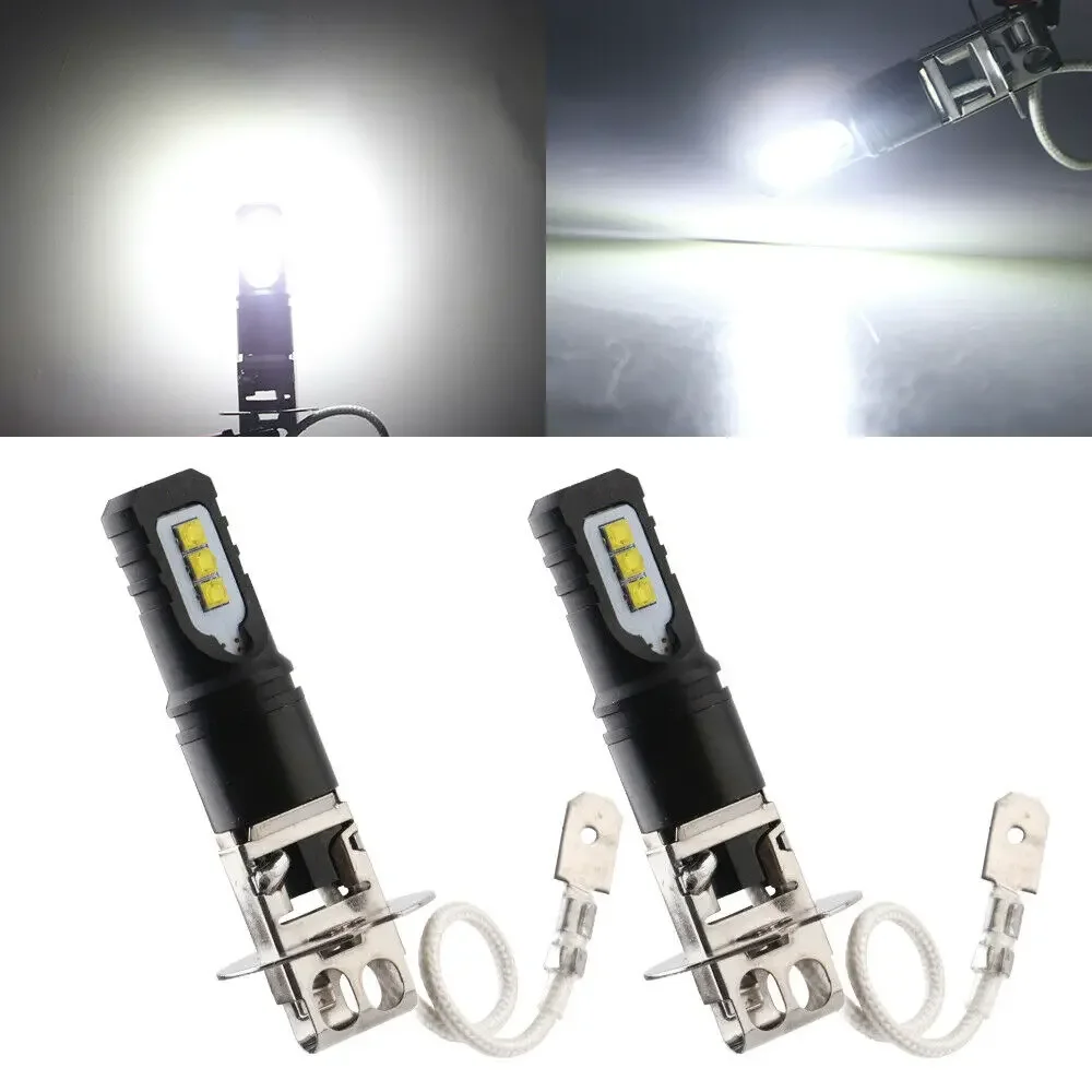 DRL LED 헤드라이트 전구 키트, 2x H3, 160W, 6000K, 6000LM, 매우 밝은 흰색, 하이빔 2525 칩, 안개등, 주행등, 자동차 12V title=DRL LED 헤드라이트 전구 키트, 2x H3, 160W, 6000K, 6000LM, 매우 밝은 흰색, 하이빔 2525 칩, 안개등, 주행등, 자동차 12V 