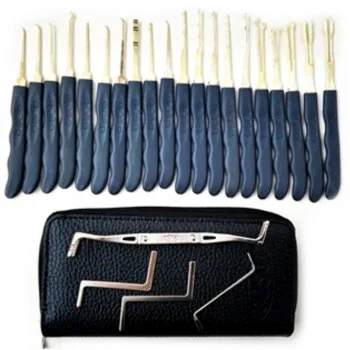 스테인리스 스틸 이중 열 장력 제거 후크 자물쇠 선택 세트, 자물쇠 선택 도구