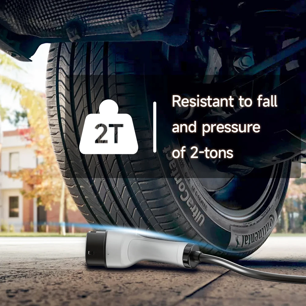전기 자동차용 휴대용 EV 충전기 타입 2 IEC62196-2 EVSE 고속 충전 박스 타입 1 SAEJ1772 EU 플러그 컨트롤러 월박스, 16A 3.5KW