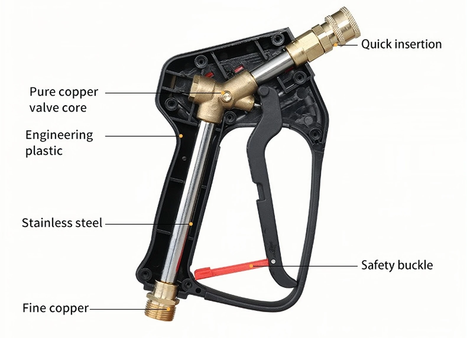 회전 흡입구 4000 PSI 고압 스프레이건, 퀵 어댑터 포함, Karcher Nilfisk Bosch 세차용 컬러 깍지 키트 연결