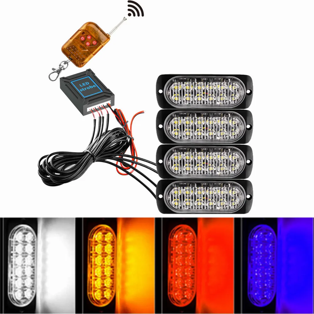 12v 24v LED 조명 스트로보 스코프 비상 신호 스트로브 조명 트럭 경찰 성 노출증 조명 무선 원격 제어