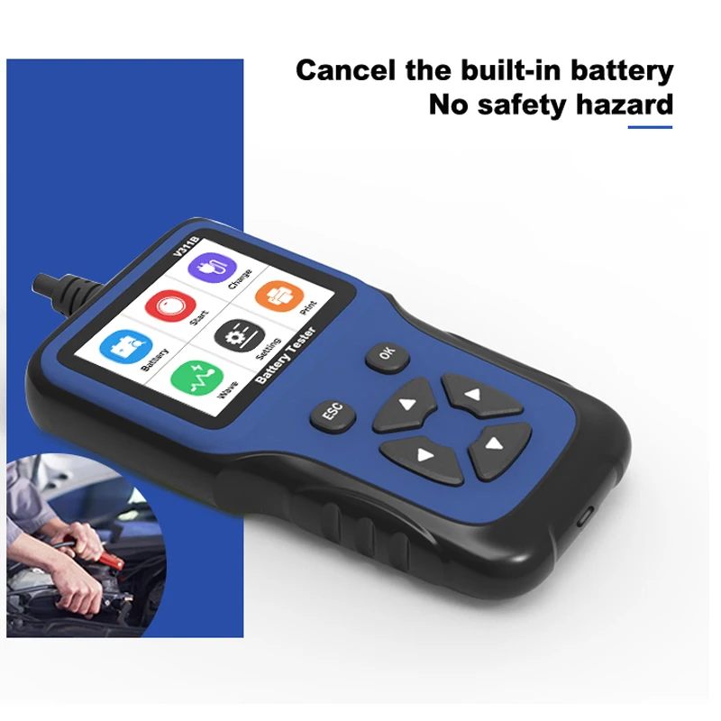 자동차 배터리 감지기, 배터리 품질 측정 용량, 전원 전압 수명, 디지털 디스플레이, 일반 배터리 감지기, V311B, 12V