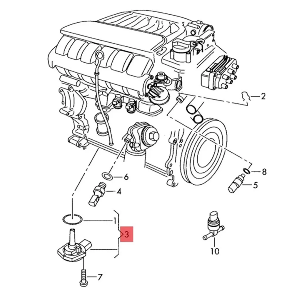 OEM 1J0907660B VW Passat B5 Jetta Golf MK4 Beetle Sharan Audi A4 A6 A8 TT 1J0 907 660B 6PR008079 용 오일 팬 레벨 센서